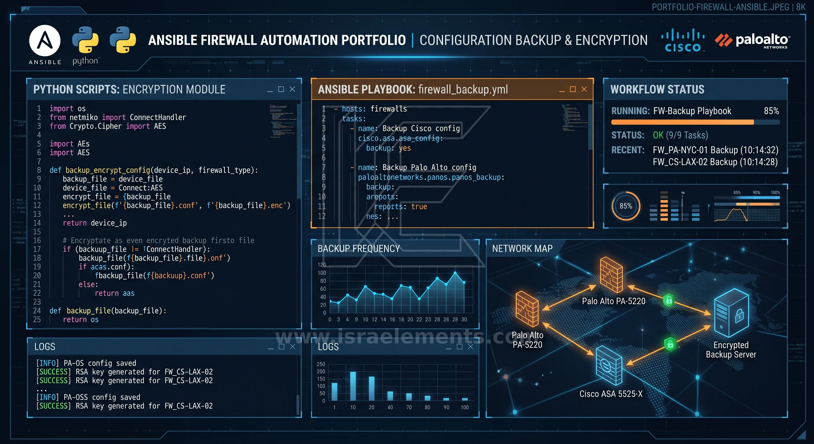 Firewall Configurations Backup using Ansible and Python